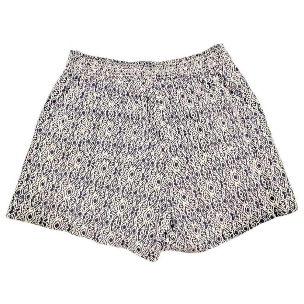 Briggs Linen Blend Boho Tassel Shorts Navy White Large - Picture 4 of 11